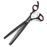 Professional 7-Inch 4-Piece Dog Grooming Scissors Set for Thick Coat Types