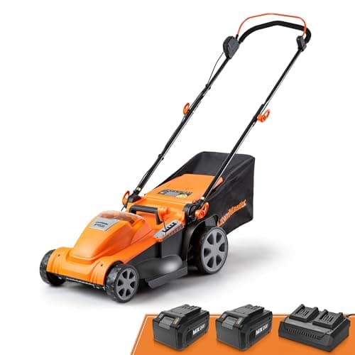 LawnMaster CLMF4817E 48V MAX 17-Inch Brushless Cordless Lawn Mower with Dual Charger