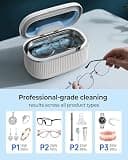 onlikin 35W Customizable Ultrasonic Cleaner, 20oz Capacity with Degassing Cycle