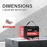Dumfume 12V 150Ah High-Capacity Group 31 Lithium Deep Cycle Marine Battery