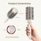 AIMIKE NaturaVol 1.7-Inch Medium Manual Round Blowout Brush with Ceramic Aluminum