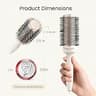 AIMIKE NaturaVol 1.7-Inch Medium Manual Round Blowout Brush with Ceramic Aluminum