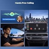 LAMTTO 9.26-Inch Wireless CarPlay System with Tool-Free Setup and Waterproof Rear Camera