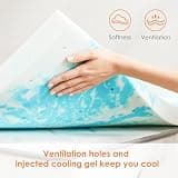 Sweetcrispy 3-Inch Gel-Infused High-Density Memory Foam Topper, King Size