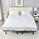 Kingnex Bamboo Jersey Waterproof Split-Top Queen Mattress Protector for Memory Foam Beds