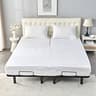 Kingnex Bamboo Jersey Waterproof Split-Top Queen Mattress Protector for Memory Foam Beds