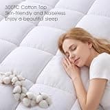 EASELAND Pillow Top Quilted Down Alternative Mattress Pad, Twin XL Size