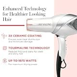 REVLON 1875W Infrared Ionic Tourmaline Hair Dryer with Diffuser Attachment