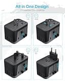 VINTAR 30W 6-in-1 International Power Adapter with 3 USB-C & 2 USB-A Ports