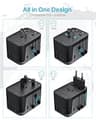 VINTAR 30W 6-in-1 International Power Adapter with 3 USB-C & 2 USB-A Ports