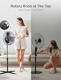 PELONIS 16-Inch Height Adjustable Pedestal Fan with 3 Speeds and 90-Degree Oscillation