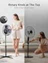 PELONIS 16-Inch Height Adjustable Pedestal Fan with 3 Speeds and 90-Degree Oscillation
