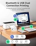 SVANTTO 4x6 Bluetooth Shipping Label Printer, High-Speed Inkless Technology