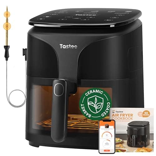 Tastee 5.5-Quart Ceramic Air Fryer with Smart Temperature Cooking Probe