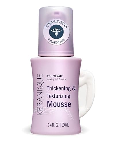 Keranique Volumizing Hair Mousse for Women - Keratin & Biotin Infused Volume Treatment