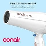 Conair Double Ceramic 1875W Lightweight Hair Dryer with Styling Diffuser