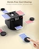 INNCNN 2-in-1 USB-C Rechargeable Card Shuffler and Dealer with Remotes
