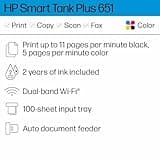 HP Smart Tank Plus 651 Wireless All-in-One Printer with Fax and 35-Sheet ADF