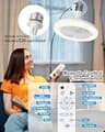 LITTARBY 10-Inch Enclosed Pivot Socket Fan Light for Compact Spaces