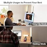 yAyusi Dual-Lamp Video Conference Lighting Setup with 360-Degree Rotation
