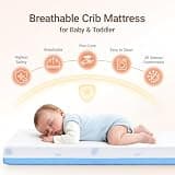 Mamazing Aerobase 2-Stage Breathable Non-Toxic Baby Crib and Toddler Mattress