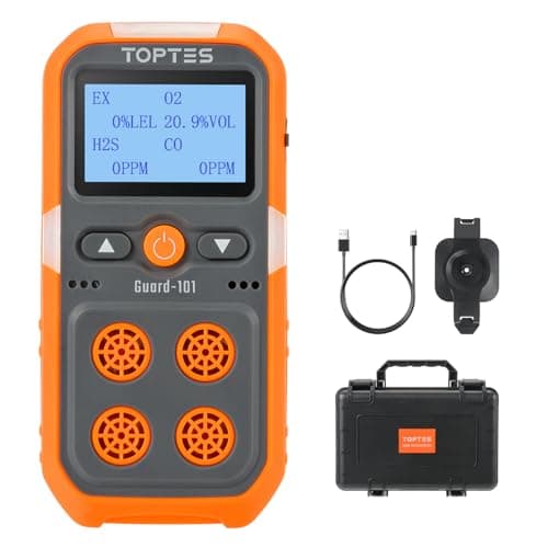 TOPTES Guard-101 Multi-Gas Wearable Detector for CO, H2S, LEL, and O2