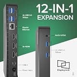 Plugable USB-C Triple HDMI Display Docking Station with 100W Host Charging