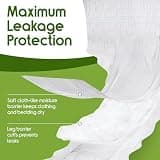 Inspire Disposable Protective Underwear for Bowel Incontinence, Large, 72-Pack