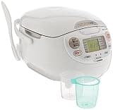 Zojirushi NS-ZCC10 Neuro Fuzzy Rice Cooker and Warmer, Premium White, 5.5-Cup