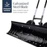 Best Choice Products 36-Inch Heavy-Duty Galvanized Steel Snow Pusher