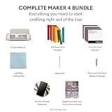 Cricut Maker 4 Beginner Starter Kit with Assorted Vinyl, Iron-On & Basic Tools