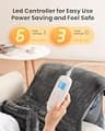 iDOO Large 24x33-Inch Weighted Electric Heating Pad for Comprehensive Back Pain Relief