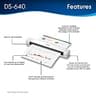 Brother DS-640 Compact Mobile Single-Sheet Document Scanner for PC and Mac