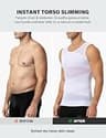 Arjen Kroos Men's Body Shaper Mesh Chest Compression Tank Top Undershirt
