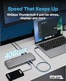 Plugable TBT-UDM Thunderbolt 4 Docking Station with Dual 4K Monitor Support