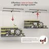 Overhead Garage Ceiling Storage Rack, 4x8 FT Manual Lift System with Safety Lock