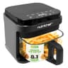 Nutrichef 5.8-Quart Air Fryer with Transparent Glass Bowl and Easy Cleanup