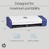 HP HPPS200 Compact Desktop Duplex Document Scanner with Foldable Auto-Feed Tray