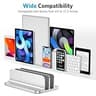 OMOTON Vertical Aluminum Dual-Slot Laptop Stand for Devices Up to 17.3 Inches