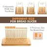 RYTOXILO Bread Slicer with Storage Box & Bamboo Lid for Kitchen Counters
