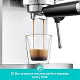 CASABREWS 3700 Essential 20-Bar Espresso Machine with Steam Milk Wand