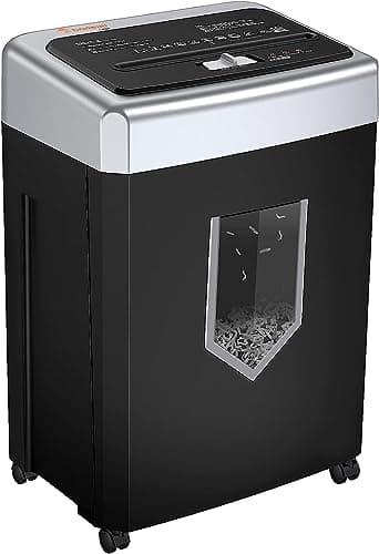 Bonsaii C169-B 15-Sheet Cross-Cut Heavy Duty Paper Shredder with Anti-Jam