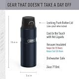 THERMOS Stainless King Vacuum-Insulated Beverage Bottle, 68 Ounce Size