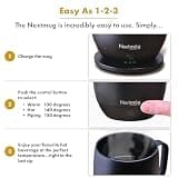 Nextmug Self-Heating Temperature Control Coffee Mug with Coaster, 14oz Capacity