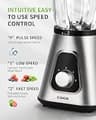 GDOR 1200W High-Speed Smoothie Blender with 52-Ounce Glass Jar & Travel Cup