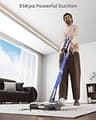 Upgraded 650W 55KPa High Suction Cordless Stick Vacuum Cleaner with Touch Screen