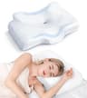 Osteo Odorless Memory Foam Cervical Pillow with Hollow Butterfly Design