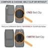 ykooe Heavy-Duty Nylon Belt Holster Cell Phone Pouch with Metal Carabiner