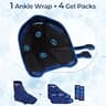 KingPavonini Extra Large Ankle Ice Pack Kit with Four Rotatable Inserts
