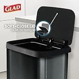 Glad 20-Gallon Stainless Steel Step Trash Can with Clorox Odor Protection